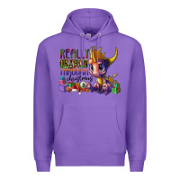 Purple real dragon through christmas Premium Hoodie - CowhideDigitalArt
