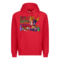 Red real dragon through christmas Premium Hoodie - CowhideDigitalArt