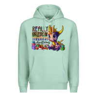Seafoam real dragon through christmas Premium Hoodie - CowhideDigitalArt