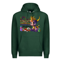 Sports Green real dragon through christmas Premium Hoodie - CowhideDigitalArt