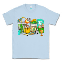 Dusty Blue Football coffee cups Classic Tee - HowdyJamesFarm