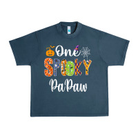 Midnight Navy grandpa family halloween matching shirts, one spooky papaw t shirt Urban Heavy Tee - maiPhamDesign