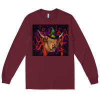 Burgundy halloween glitter highland cow tumbler Long Sleeve Tee - RanaPortraitStore