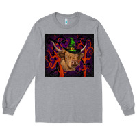 Heather Grey halloween glitter highland cow tumbler Long Sleeve Tee - RanaPortraitStore