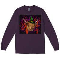 Plum halloween glitter highland cow tumbler Long Sleeve Tee - RanaPortraitStore