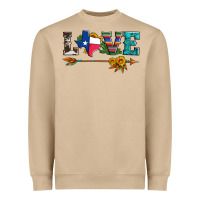 Mushroom love texas serape cowhide cactus and sunflowers Heavyweight Sweatshirt - Artiststas
