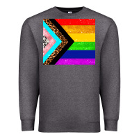 Charcoal Heather pride flag Premium Sweatshirt - AdoDesignShop