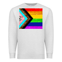 Oatmeal Heather pride flag Premium Sweatshirt - AdoDesignShop