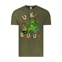 Vintage Olive Lucky Saurus Vintage Tee - CowGirlArtShop