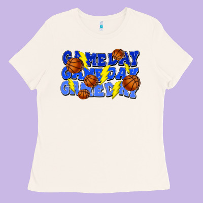 Game Day Game Day Game Day Lightning Bolt Ladies Tee Designed By Howdyjamesfarm