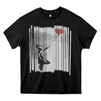 Black banksy balloon girl cute Heavy Core Tee - maiPhamDesign