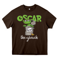 Chocolate Brown oscar the grouch Heavy Core Tee - maiPhamDesign