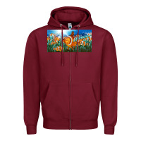 Burgundy clown fish  license plate Zipper Hoodie - BarkalooDesign