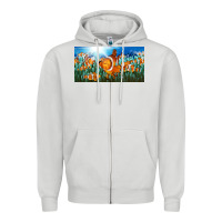 Dove Grey clown fish  license plate Zipper Hoodie - BarkalooDesign