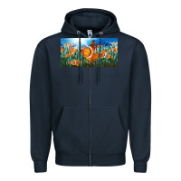 Navy clown fish  license plate Zipper Hoodie - BarkalooDesign