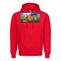 Red clown fish  license plate Zipper Hoodie - BarkalooDesign