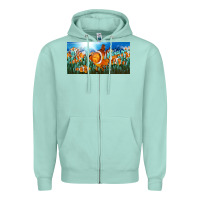 Seafoam clown fish  license plate Zipper Hoodie - BarkalooDesign