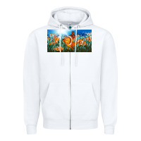 White clown fish  license plate Zipper Hoodie - BarkalooDesign