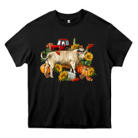 Black Fall charolais bull Heavy Core Tee - RanaPortraitStore
