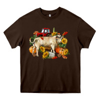 Chocolate Brown Fall charolais bull Heavy Core Tee - RanaPortraitStore