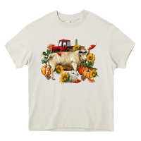 Cream Fall charolais bull Heavy Core Tee - RanaPortraitStore