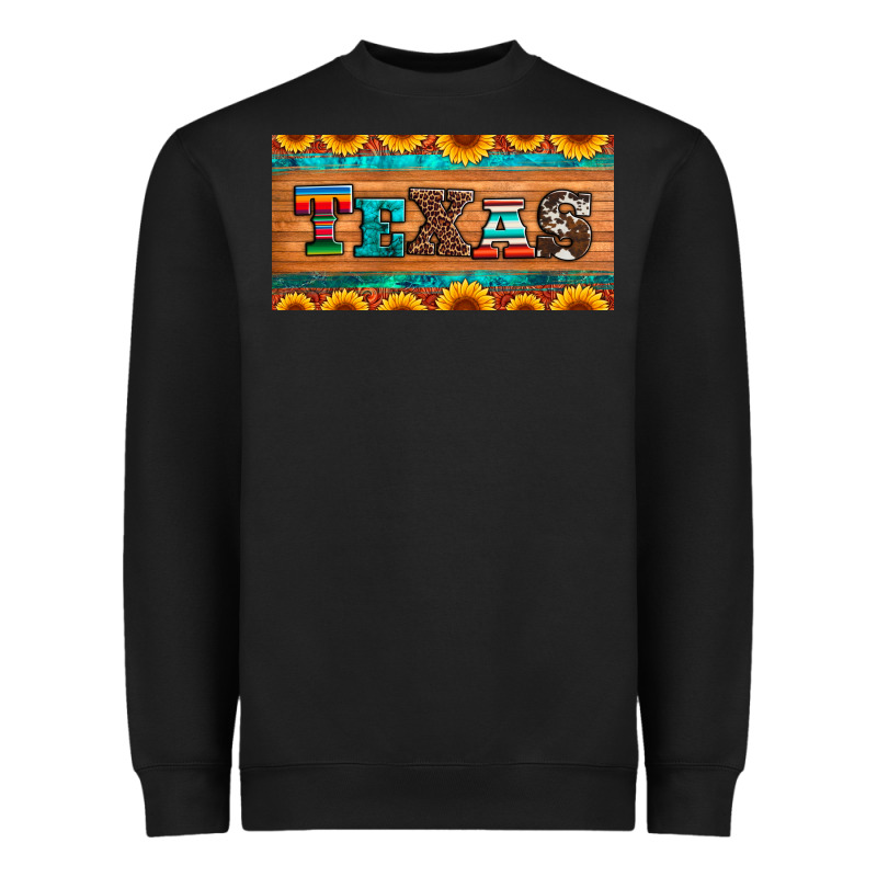 Texas Sunflowers License Plate Heavyweight Sweatshirt by Artiststas | Teevron