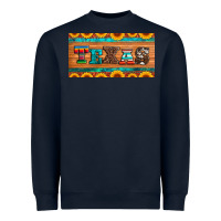 Navy texas sunflowers license plate Heavyweight Sweatshirt - Artiststas