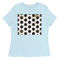 Baby Blue distressed soccer pattern Ladies Tee - TumblerDesignByShophia