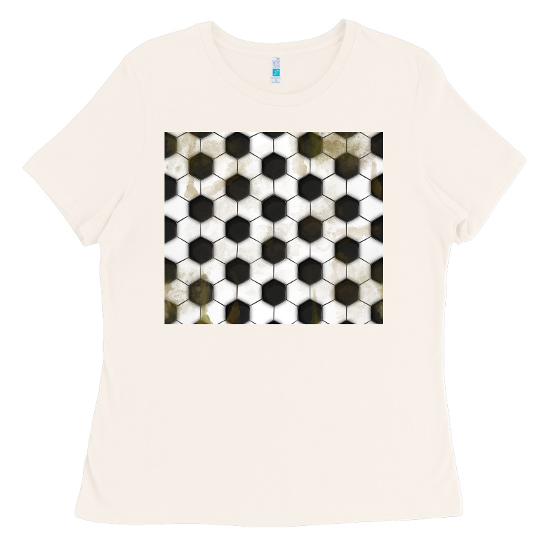 Distressed Soccer Pattern Ladies Tee by TumblerDesignByShophia | Teevron