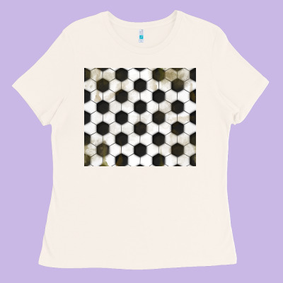 Distressed Soccer Pattern Ladies Tee Designed By Tumblerdesignbyshophia