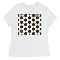 White distressed soccer pattern Ladies Tee - TumblerDesignByShophia