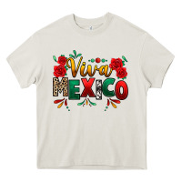 Cream Viva Mexico Cinco De Mayo Heavy Core Tee - texasbilliewilder