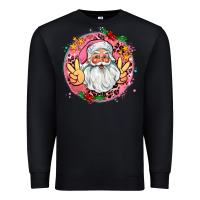 Black merry christmas peace santa Premium Sweatshirt - AdoDesignShop