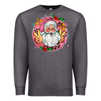Charcoal Heather merry christmas peace santa Premium Sweatshirt - AdoDesignShop