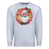 Heather Grey merry christmas peace santa Premium Sweatshirt - AdoDesignShop