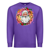 Purple merry christmas peace santa Premium Sweatshirt - AdoDesignShop