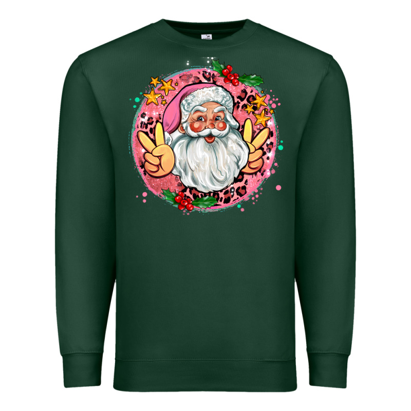 Merry Christmas Peace Santa Premium Sweatshirt by AdoDesignShop | Teevron