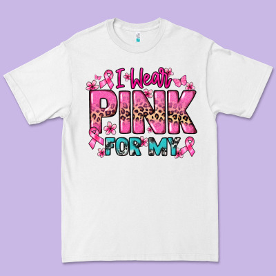 I Wear Pink For My Custom Name Cancer Awareness Premium Tee Designed By Howdyjamesfarm