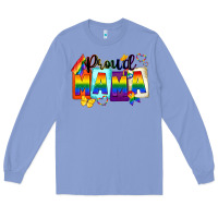 Colony Blue proud mama Long Sleeve Tee - FaDigitalArtStudio