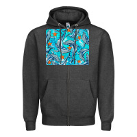 Charcoal Heather humpback whale mousepad Zipper Hoodie - BarkalooDesign