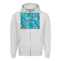 Dove Grey humpback whale mousepad Zipper Hoodie - BarkalooDesign