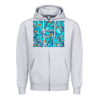 Heather Grey humpback whale mousepad Zipper Hoodie - BarkalooDesign