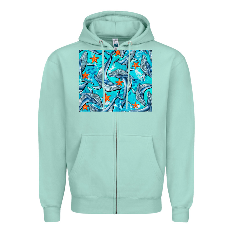 Humpback Whale Mousepad Zipper Hoodie by BarkalooDesign | Teevron