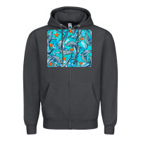 Smoke humpback whale mousepad Zipper Hoodie - BarkalooDesign