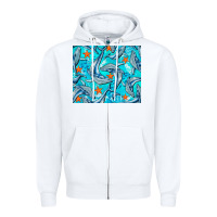 White humpback whale mousepad Zipper Hoodie - BarkalooDesign