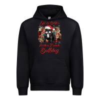 Black christmas life is better with a french bulldog Urban Hoodie - JahusDesignShop