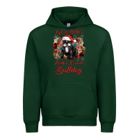 Forest Green christmas life is better with a french bulldog Urban Hoodie - JahusDesignShop