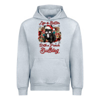 Heather Grey christmas life is better with a french bulldog Urban Hoodie - JahusDesignShop