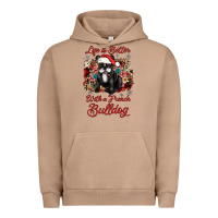 Pigment Burro christmas life is better with a french bulldog Urban Hoodie - JahusDesignShop