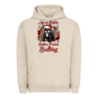 Pigment French Oak christmas life is better with a french bulldog Urban Hoodie - JahusDesignShop